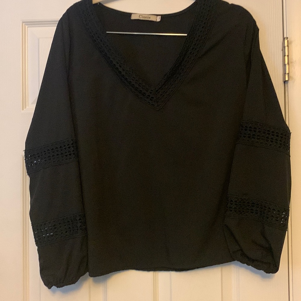 Black cut out Blouse